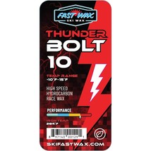 Fast Wax - Thunderbolt 10 - Non Fluoro 80g Pure Paraffin Wax Bar in Whit... - £23.54 GBP