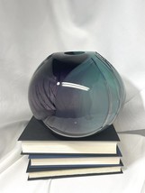 Paladino Hansen Hand Blown Heavy Art Glass Round Ball Vase Signed  Purpl... - £317.64 GBP
