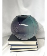 Paladino Hansen Hand Blown Heavy Art Glass Round Ball Vase Signed  Purpl... - $7,564.71 MXN