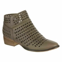 Seychelles Tame Me Women Ankle Booties Size US 6.5 Taupe Perforated Leather - £20.28 GBP