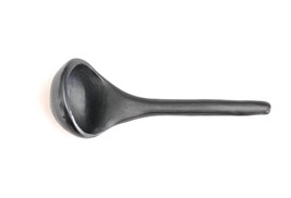 Soup Ladle Scoop Spoon 3 Onz Black Clay Original Handicraft  Ancient Cookware Pr - £25.88 GBP