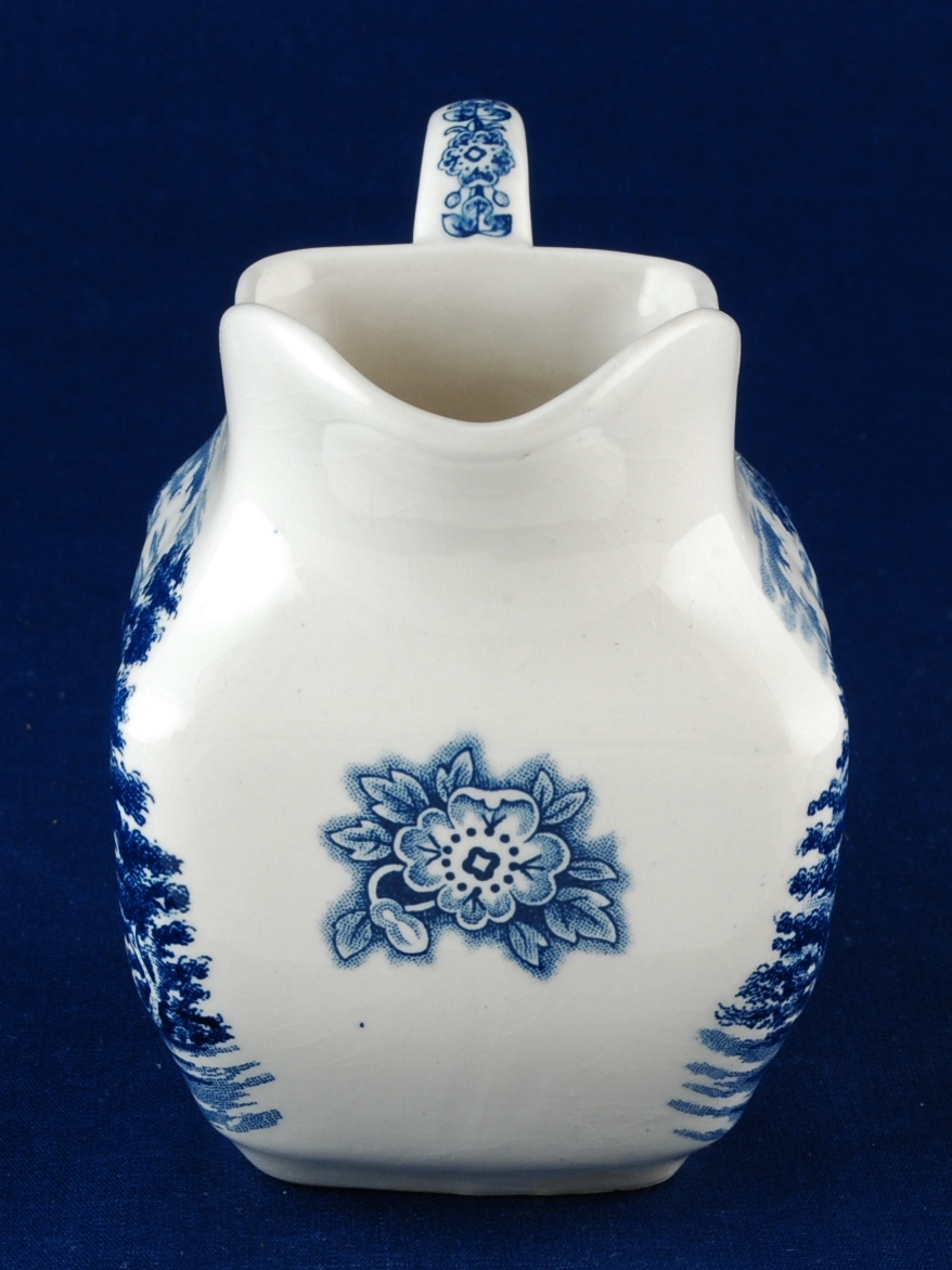 Staffordshire Liberty Blue 8-oz Creamer Paul Revere Historic Colonial Scenes  Item image 5