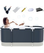 Portable Bathtub For Shower Stall, Large 47 Inch Foldable Soaking Bathin... - $64.96