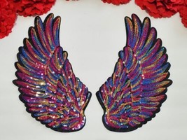 2pc/set, Sequin patches, Fashion Iron on colorful wing patches - $8.90