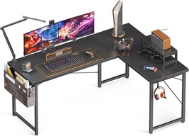 ODK L Shaped Desk, 59&quot; Computer Corner Desk, Gaming Desk, Home Office Writing - £113.31 GBP