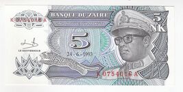 Zaire, 5 Makuta, 1993, P48, UNC - $13.01