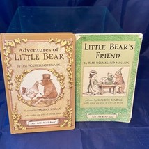 Adventures of Little Bear &amp; Friend Lot of 2 Books Else Holmelund Minarik Maurice - £12.61 GBP