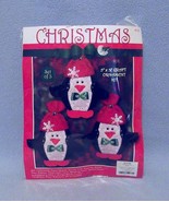Hobby Lobby 3 Christmas Penguins Craft Ornament Kit 6147 2013 - $7.99