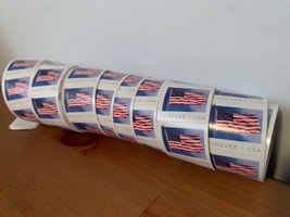 100 Unused Forever Stamps Coil Sealed Roll Postage Brand New Never Used ... - $24.95