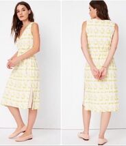 Tularosa Sleeveless Midi Penny Dress in Citrine and Ivory NEW - $29.69
