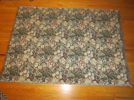 Large Floral Abstract Rug Or Upholstery Fabric - 56&quot; X 78&quot; - £15.65 GBP