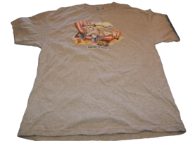 vintage Huntington Beach CA sun bathing cat gray T-Shirt Size XL - £19.59 GBP