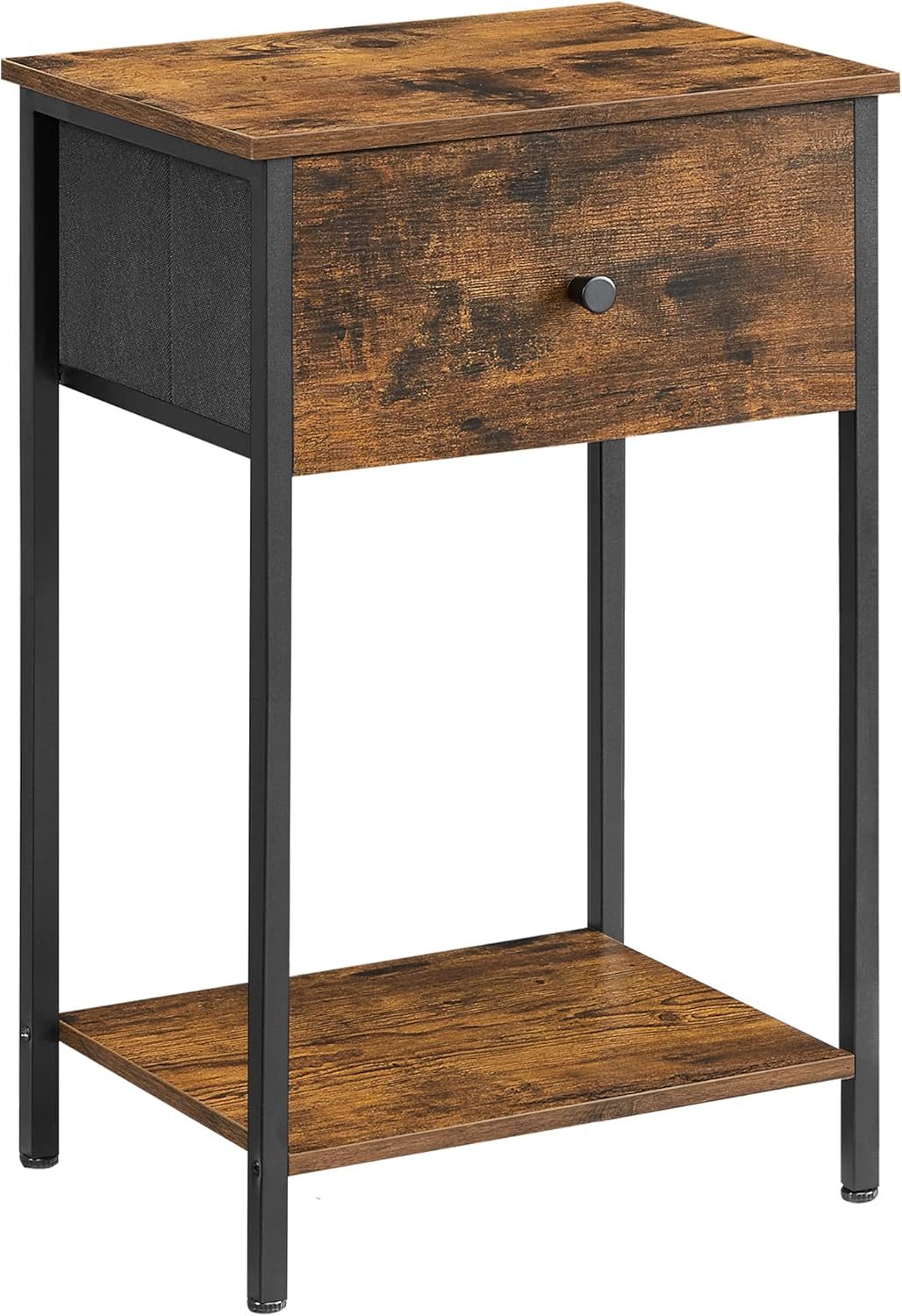 Vasagle Nightstand With Fabric Drawer, Bedside Table, 24 Inch Tall End T... - $55.96
