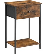 Vasagle Nightstand With Fabric Drawer, Bedside Table, 24 Inch Tall End T... - $768.60 MXN