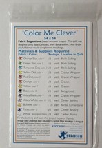 Color Me Clever Toadusew 54x54 Quilt Pattern - £7.09 GBP