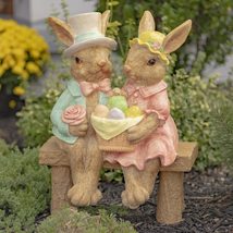 Zaer Ltd. Magnesium-Based Cement Fancy Rabbit Garden Statue Figurines (C... - £115.99 GBP+