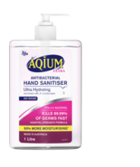 Aqium Ultra Anti-bacterial Hand Sanitiser in a 1 Litre Pump - $118.14 CAD