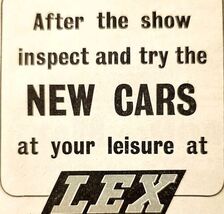 1954 Lex Garages Earls Court Expo Car Dealer Advertisement Automobilia E... - $366.69 MXN