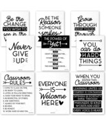 Black &amp; White Classroom Motivational Posters | Set of 9 | Educational Su... - $29.87 CAD