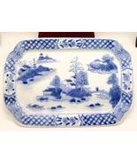 Antique Chinoiserie &quot;Blue Willow&quot; Valet Vanity Tray   - £45.82 GBP