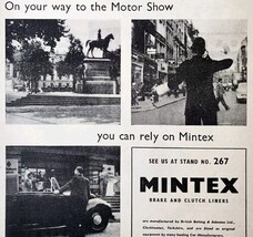 1954 Mintex Brakes Earls Court Advertisement Motor Show Automobilia DWPP10 - $459.63 MXN 1954 Mintex Brakes Earls Court Advertisement Motor Show Automobilia DWPP10 - $459.63 MXN