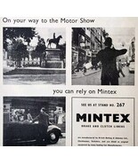 1954 Mintex Brakes Earls Court Advertisement Motor Show Automobilia DWPP10 - $35.02 CAD