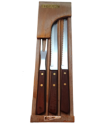 Vintage Washington Forge Forgecraft 3pc Wood Handle Carving Set Knife &amp; ... - $381.07 MXN