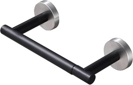 Top Taste Brushed Nickel And Black Toilet Paper Holder Wall Mount, Bathroom - $39.92