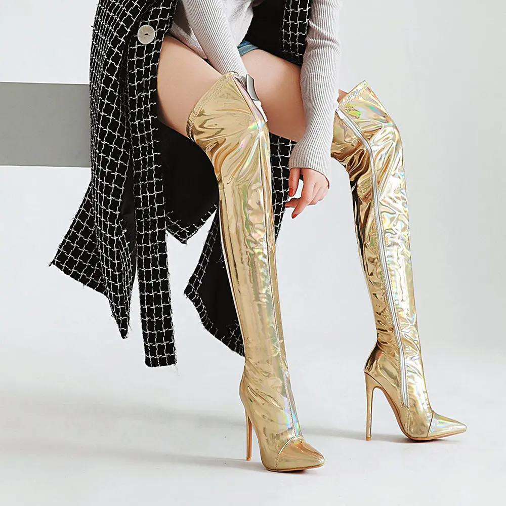 Lasyarrow Women&#39;s Thigh High Stiletto Boots  Over the Knee Boots  Women Boots  S - £243.33 GBP