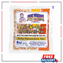 Movie Theater Style 40-Count Popcorn Packs - Pre-Measured 8-Ounce All-in-One - £60.98 GBP