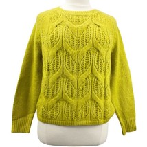 NEW Miss Me Womens XL Cable Knit Braided Sweater Mustard Yellow Chunky F... - £23.08 GBP
