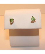 1.1Ct Green Peridot 925 Sterling Silver Trillion Stud Earrings August Bi... - $29.99