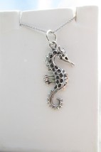 Seahorse Sterling Silver Pendant Necklace on 18&quot; Chain - £25.80 GBP