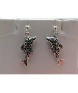 Sterling Silver Dolphin Drop Dangle Hook Nautical Ocean Sea Earrings - $34.99