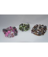 Handmade Indonesian Sead Bead Bracelet Shell Coil Peace or Heart Silver ... - $10.99