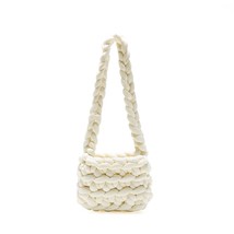 MABULA Crochet Cotton Padded Shoulder Bags Eco Friendly Handwoven Simple Women C - £40.47 GBP