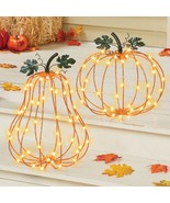 LED Lighted Fall GOURD PUMPKIN Garden Stake Outdoor Porch Patio Yard Dec... - €16,07 EUR