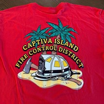 Captiva Island Florida Fire Control Department Men&#39;s Tee Shirt Size Larg... - $360.06 MXN