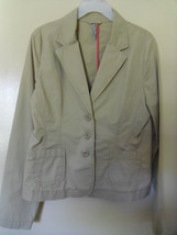 OLD NAVY WOMEN&#39;S BEIGE COTTON JACKET SIZE M - £23.94 GBP