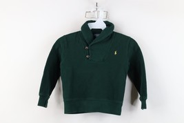 Vintage 90s Ralph Lauren Toddler Size 4T Faded Knit Collared Shawl Sweat... - $29.65