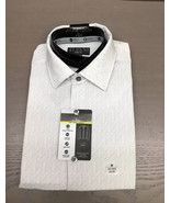 Alfani Men&#39;s Slim-Fit 4 Way Stretch Geo-Print Dress Shirt White B4HP - $398.20 MXN+