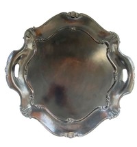 Vintage Florentine Papier Mache Baroque-Style Ebony Finish Table Serving Tray - £118.91 GBP