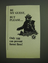 1968 U.S. Forest Service Advertisement - Smokey Bear - Be my guest, but please - £14.74 GBP