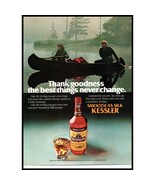 1978 Kessler American Whiskey Vintage Print Ad Nature Canoe Paddles Wall... - £8.30 GBP