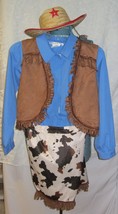 Cowgirl  Western Costume - shirt - vest - skirt - hat size 10-12 - $24.75