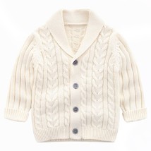 New Cardigan Baby Sweater  Boys Girls  Solid Sweater Handmade Infant Single Brea - £58.36 GBP