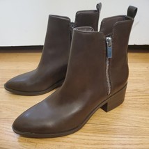 Esprit Tatiana Brown Leather Breathable Comfort Bootie In Brown Size 6.5... - $33.95
