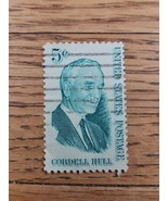US Stamp Cordell Hull 5c Used White/Green - $31.43 MXN