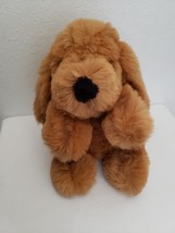 1984 Love Land Puppy Dog Plush Stuffed Animal Brown Tan Black Nose  - £30.99 GBP