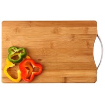 Handmade Bamboo Wooden Vegetable Chopping  Cutting Board with Handle Medium Size - £18.60 GBP